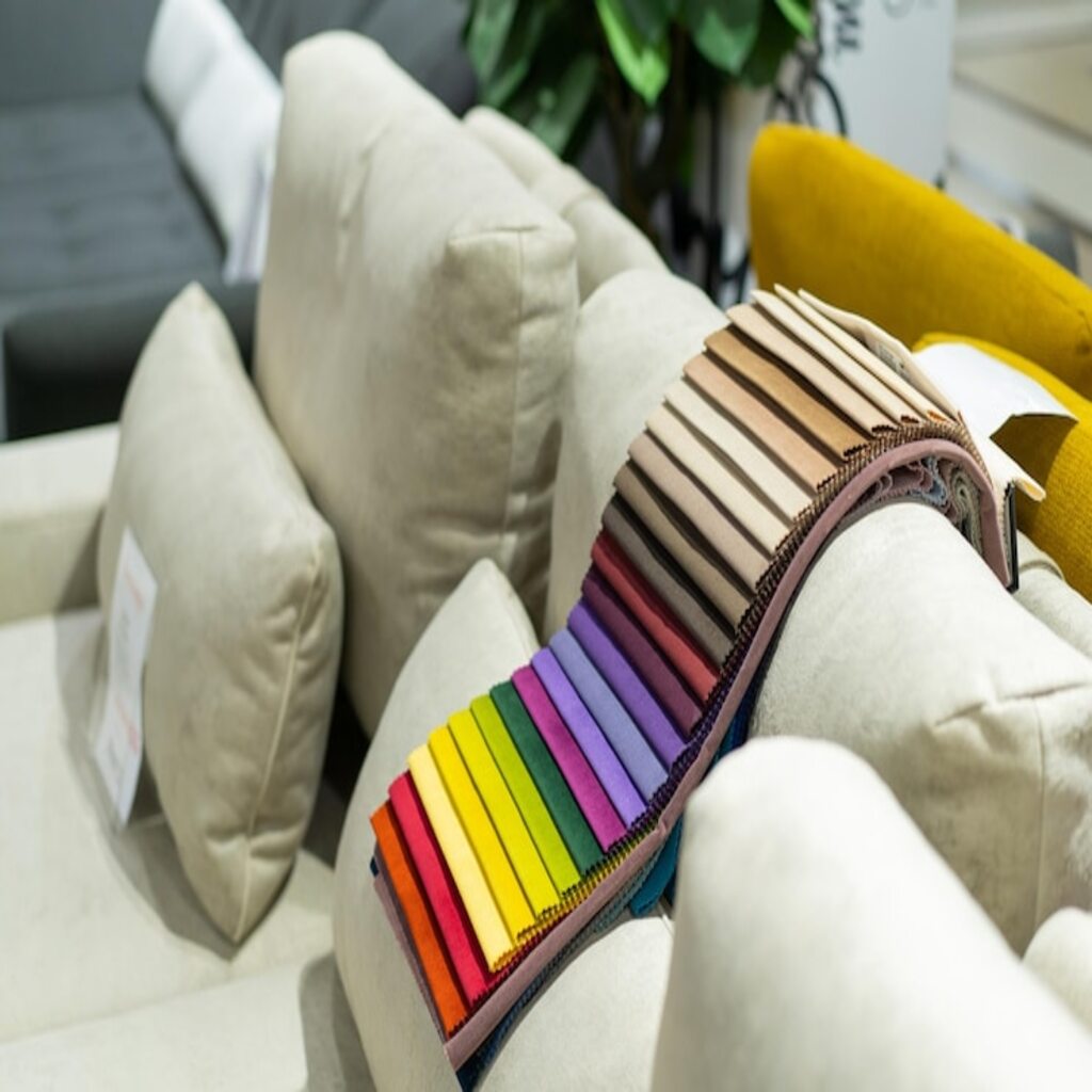catalog multi colored fabric samples textile industry background